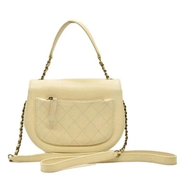 CHANEL SHINY CALFSKIN QUILTED MEDIUM COCO CURVE MESSENGER FLAP BAG PRIST… - Picture 3 of 3